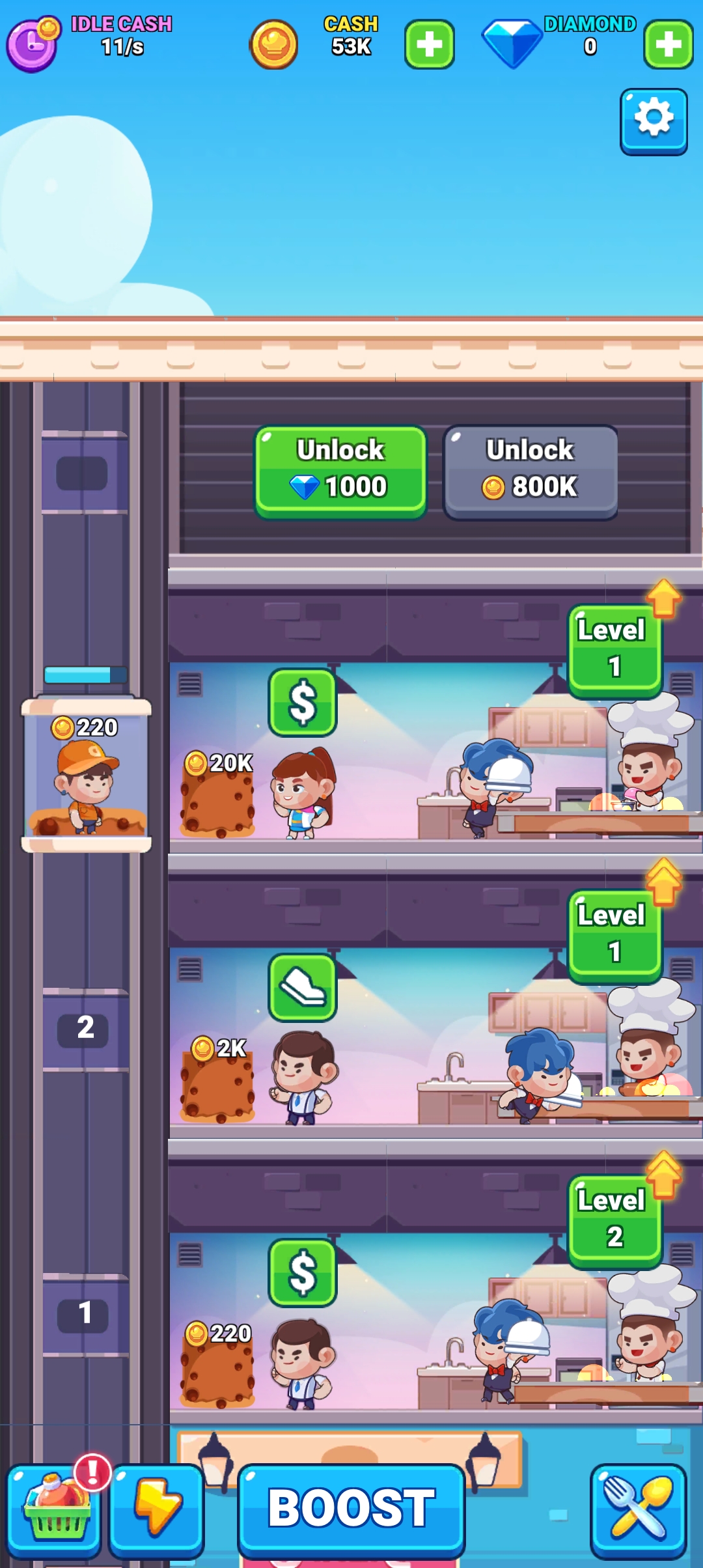 Idle Restaurant gameplay screenshot